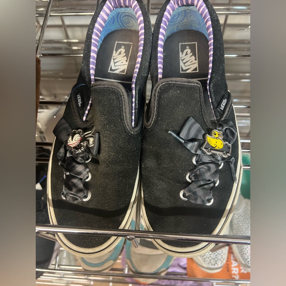 Vans Black Sneakers with Character Accents